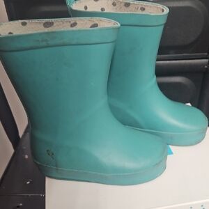Ten Little Teal Rain Boots, Size- TODDLER 8 (Unisex)